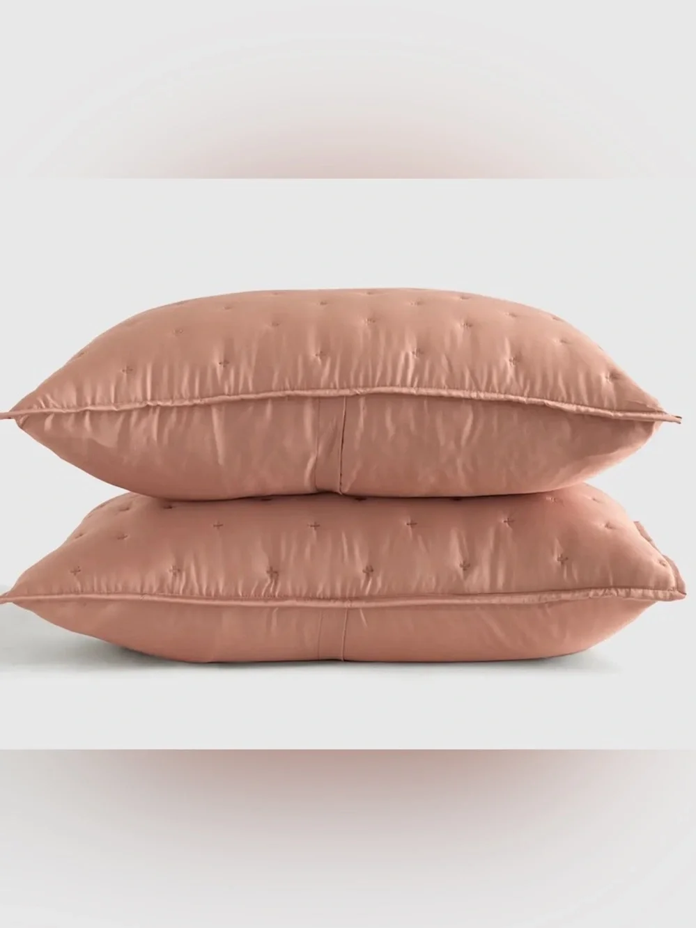 NWOT Quince Bamboo Dream Quilted Sham Set, King (Clay)